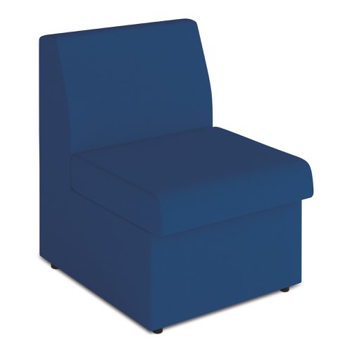 Wave Contemporary Modular Fabric Low Back Sofa - Rectangular - Blue
