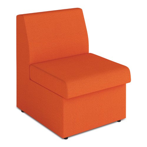 Wave Contemporary Modular Fabric Low Back Sofa - Rectangular - Orange