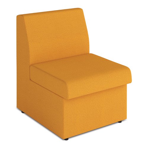 Wave Contemporary Modular Fabric Low Back Sofa - Rectangular - Yellow