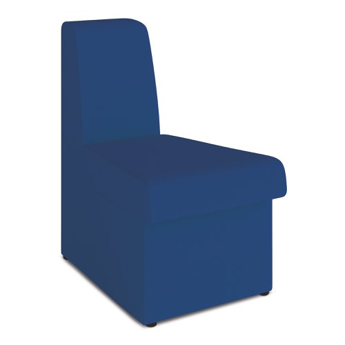 Wave Contemporary Modular Fabric Low Back Sofa - Convex- Blue