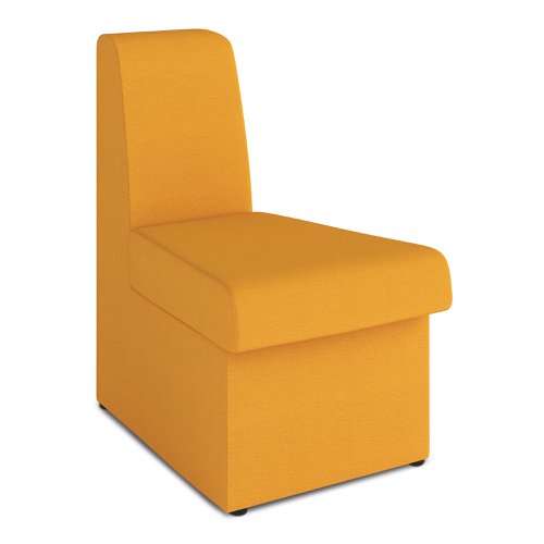 Wave Contemporary Modular Fabric Low Back Sofa - Convex- Yellow