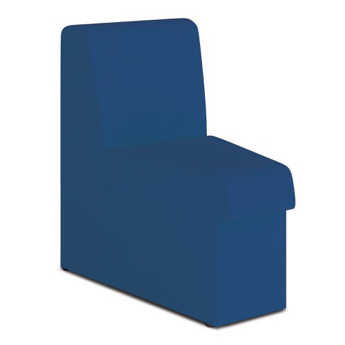 Wave Contemporary Modular Fabric Low Back Sofa - Concave - Blue