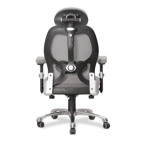 Ergo Ergonomic Luxury High Back Executive Mesh Chair with Chrome Base Certified for 24 Hour Use - Grey | DPA/ERGO/GY | Nautilus Designs