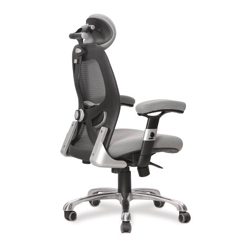 30309NA - Nautilus Designs Ergo Luxury High Back Ergonomic Mesh Executive Operator Office Chair Grey - Certified for 24 Hour Use - DPA/ERGO/GY