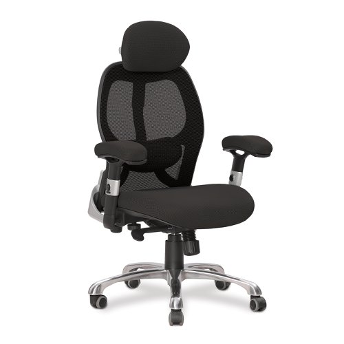 Ergo Ergonomic Luxury High Back Executive Mesh Chair with Chrome Base Certified for 24 Hour Use - Black | DPA/ERGO/KTAG/M | Nautilus Designs