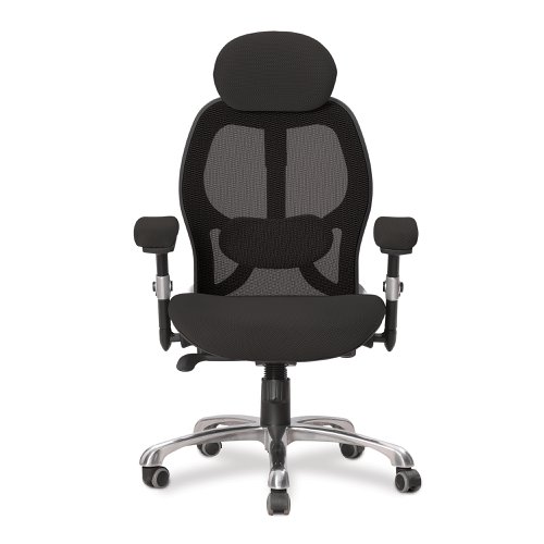Nautilus Designs Ergo Luxury High Back Ergonomic Mesh Executive Operator Office Chair Black - Certified for 24 Hour Use - DPA/ERGO/KTAG/M  46983NA