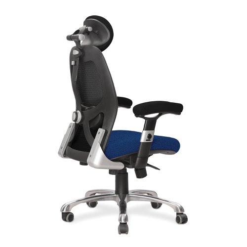 Ergo Ergonomic Luxury High Back Executive Mesh Chair with Chrome Base Certified for 24 Hour Use - Scuba/Black | ERGO/YP082/BK | Nautilus Designs