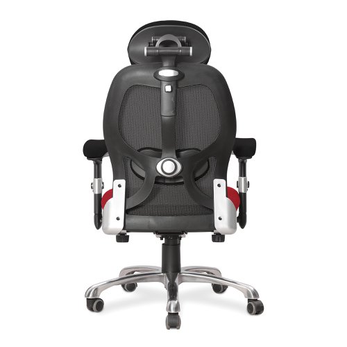 Ergo Ergonomic Luxury High Back Executive Mesh Chair with Chrome Base Certified for 24 Hour Use - Belize/Black | ERGO/YP105/BK | Nautilus Designs