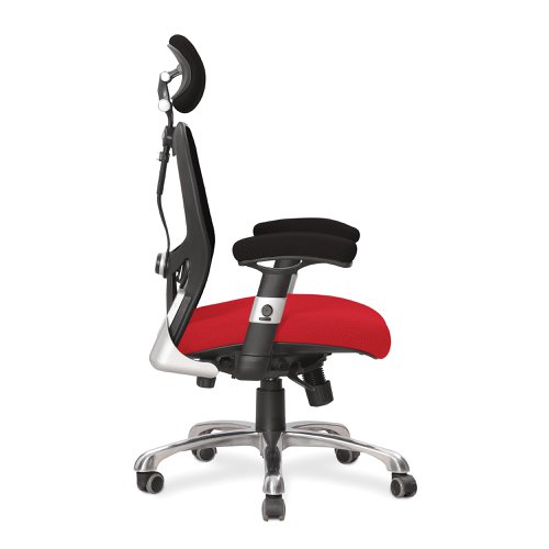 Ergo Ergonomic Luxury High Back Executive Mesh Chair with Chrome Base Certified for 24 Hour Use - Belize/Black | ERGO/YP105/BK | Nautilus Designs