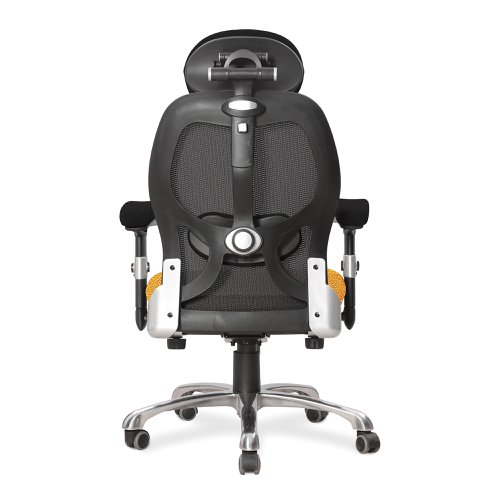 Ergo Ergonomic Luxury High Back Executive Mesh Chair with Chrome Base Certified for 24 Hour Use - Solano/Black | ERGO/YP110/BK | Nautilus Designs