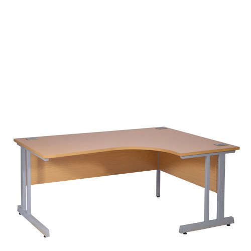 Ergonomic Right Hand Corner Desk - 1400mm Wide with Cable Management & Modesty Panels