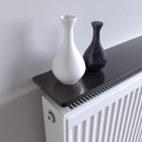 EasyFit Radiator Shelf - High Gloss Black - 600x150x18mm