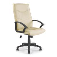 Nautilus Swithland High Back Leather Faced Executive Office Chair With Detailed Stitching and Fixed Arms Cream - DPA2007ATG/LCM