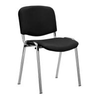 Iso Chrome Framed Stackable Conference/Meeting Chair - Black Vinyl - Minimum Order Quantity -10