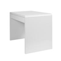 Nautilus Designs Nordic Compact and Curvaceous Workstation with Spacious Storage Drawer High Gloss White Finish - BDW/F210/WH