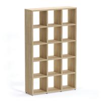 Boon - 15x Cube Shelf Storage System - 1830x1100x330mm - Oak