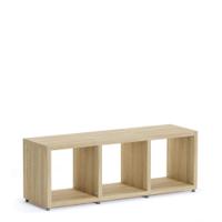 Boon - 3x Cube Shelf Storage System - 400x1100x330mm - Oak