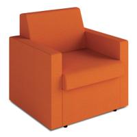 Wave Contemporary Modular Fabric Low Back Sofa - Armchair - Orange