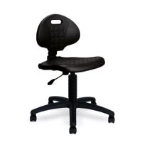 Nautilus Designs Derwent Polyurethane Operator Chair With Spring Loaded Backrest Mechanism Black - DPA/POLY/OPS