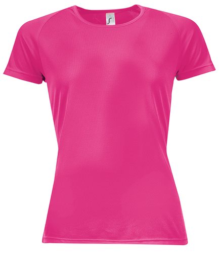 SOL'S Ladies Sporty Performance T-Shirt Neon Pink L