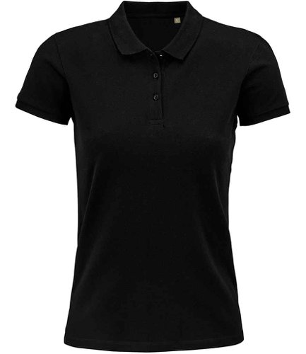 SOL'S Ladies Planet Organic Piqué Polo Shirt Black XL