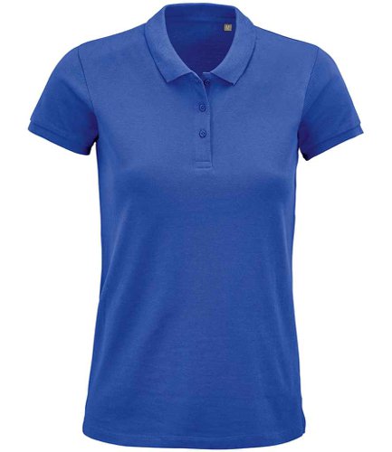 SOL'S Ladies Planet Organic Piqué Polo Shirt Royal Blue 3XL