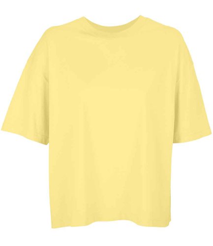 SOL'S Ladies Boxy Oversized Organic T-Shirt Light Yellow S Polo Shirts and T-Shirts 03807 LYL S