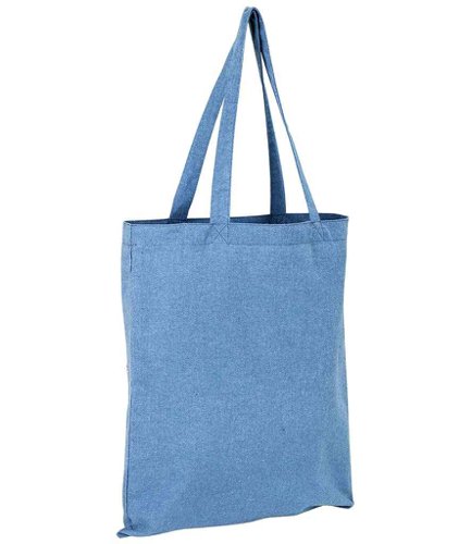 SOL'S Awake Recycled Tote Bag Heather Blue