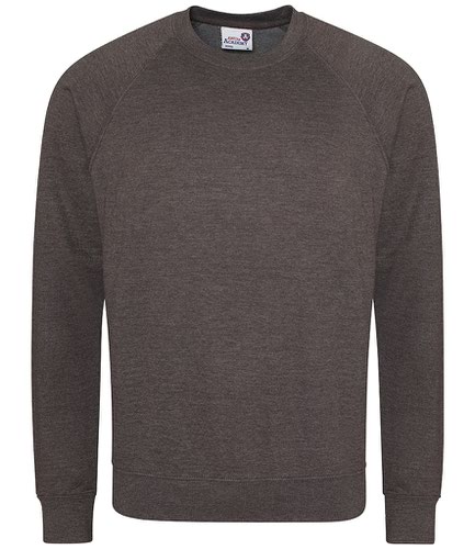 AWDis Academy Raglan Sweatshirt Charcoal L