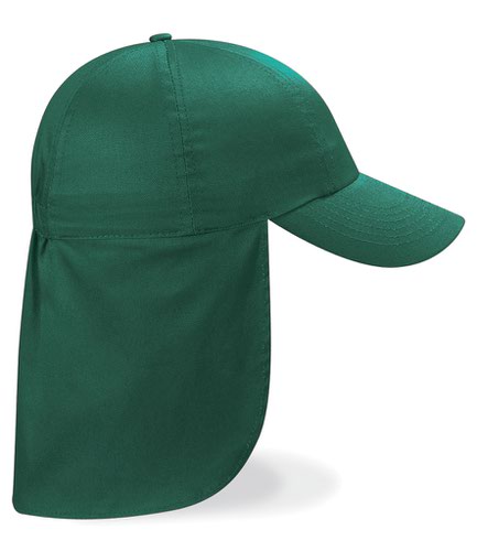 Beechfield Kids Legionnaire Style Cap Bottle Green