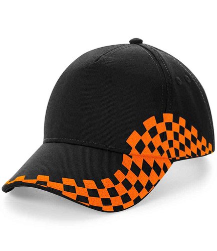 Beechfield Grand Prix Cap Black/Orange