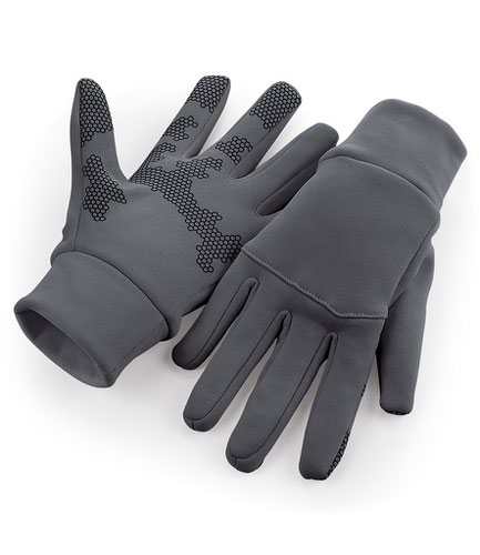 Beechfield Sports Tech Soft Shell Gloves Graphite Grey L/XL