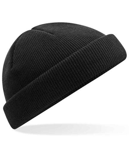 Beechfield Recycled Mini Fisherman Beanie Black Headwear BB43R BLK ONE