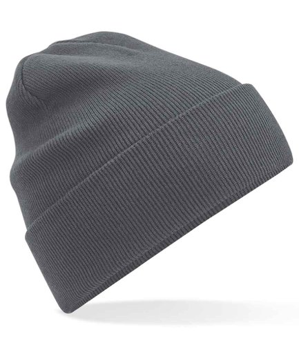 Beechfield Organic Cotton Original Cuffed Beanie Graphite Grey