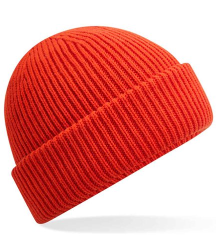 Beechfield Recycled Wind Resistant Breathable Elements Beanie Fire Red
