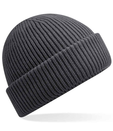 Beechfield Recycled Wind Resistant Breathable Elements Beanie Graphite Grey