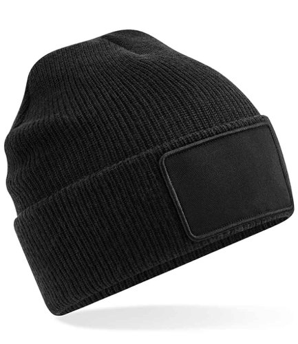 Beechfield Removable Patch Thinsulate™ Beanie Black
