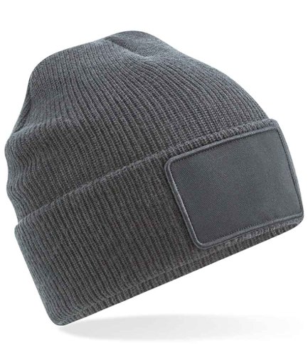 Beechfield Removable Patch Thinsulate™ Beanie Graphite Grey