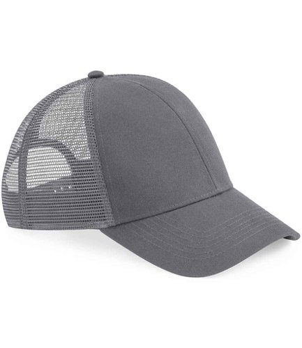 Beechfield Organic Cotton Trucker Cap Graphite Grey