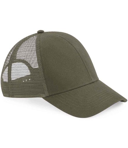 Beechfield Organic Cotton Trucker Cap Olive Green