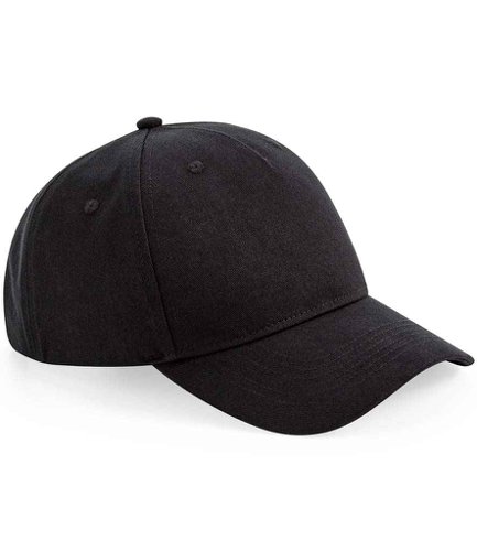 Beechfield Organic Cotton 5 Panel Cap Black