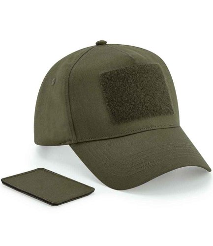 Beechfield Removable Patch 5 Panel Cap Military Green