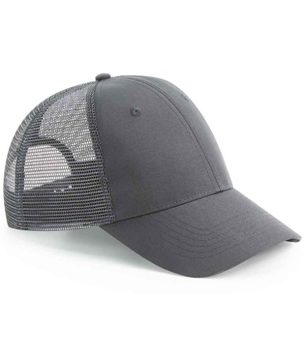 Beechfield Recycled 6 Panel Snapback Trucker Cap Graphite Grey