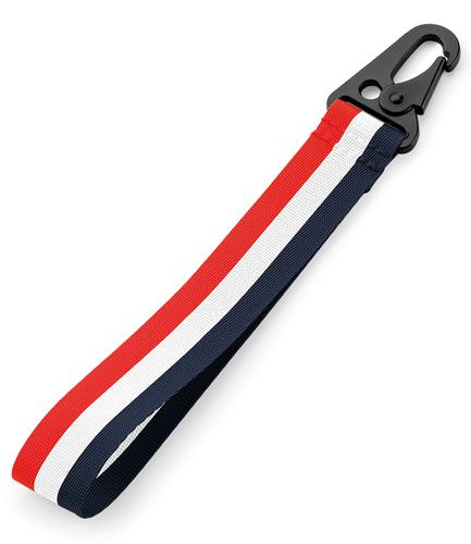 BagBase Brandable Key Clip Red/White/Navy