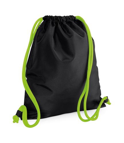 BagBase Icon Gymsac Black/Lime Green
