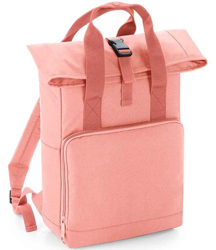 BagBase Twin Handle Roll-Top Backpack Blush Pink