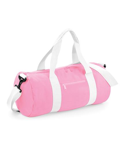 BagBase Original Barrel Bag Classic Pink/White