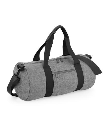 BagBase Original Barrel Bag Grey Marl/Black