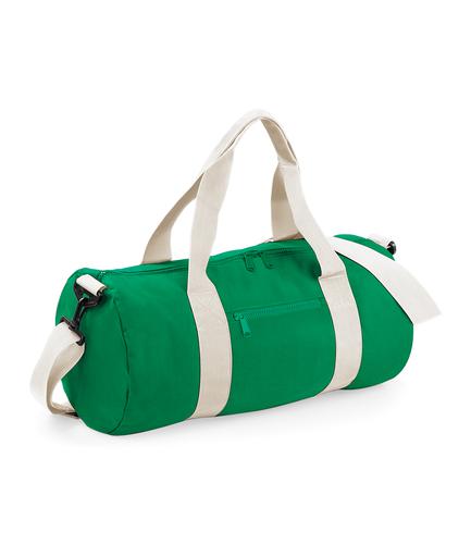 BagBase Original Barrel Bag Kelly Green/Off White