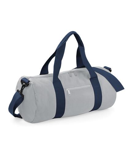 BagBase Original Barrel Bag Light Grey/French Navy